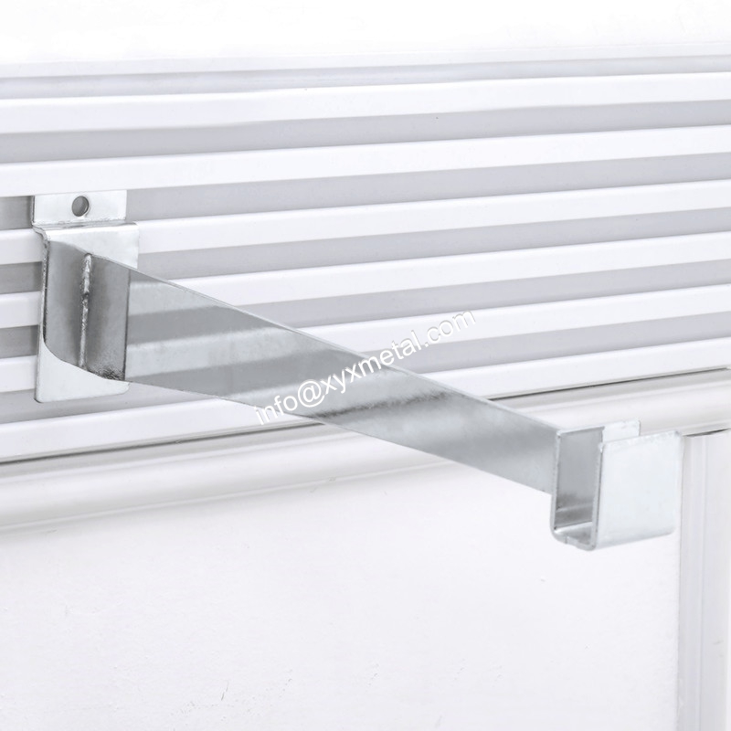 Slatwall Hangrail Bar Rectangular Tube Bracket Supportor