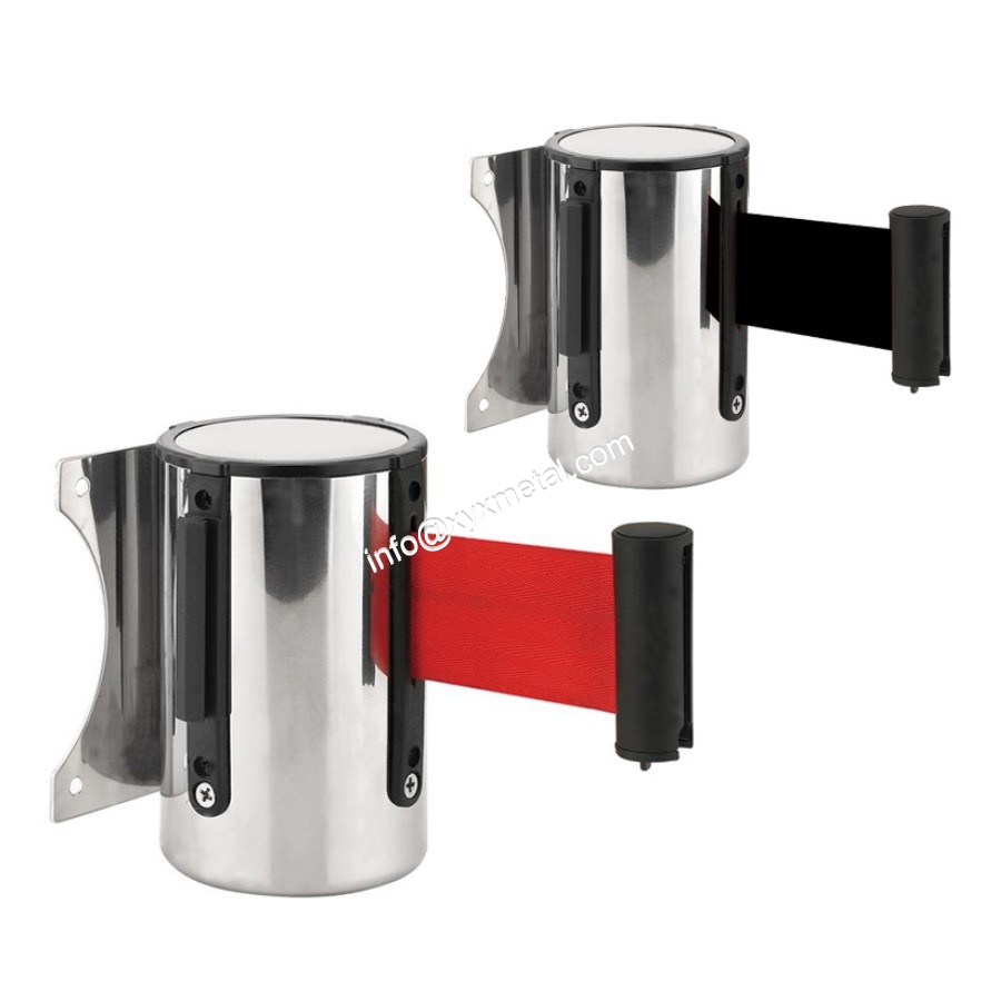 2m Stainless Steel Wall Mounted Retractable Barrier