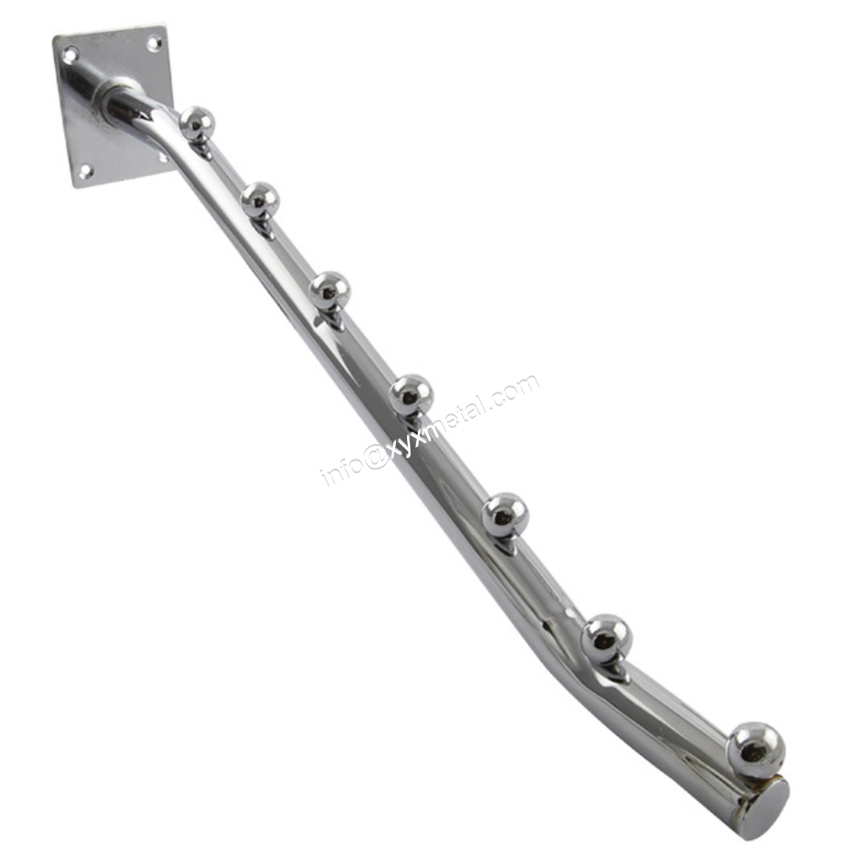 Slanted or Waterfall Wall Mounted Clothing Display Racks