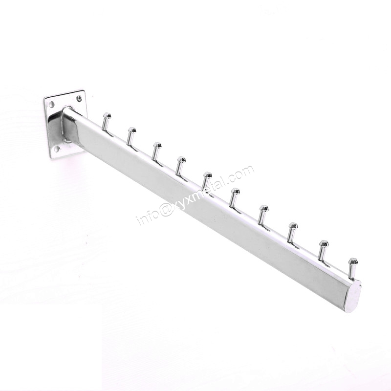 Wall Mounted Slanted Arm Ovel Tube Display Hooks with Nails