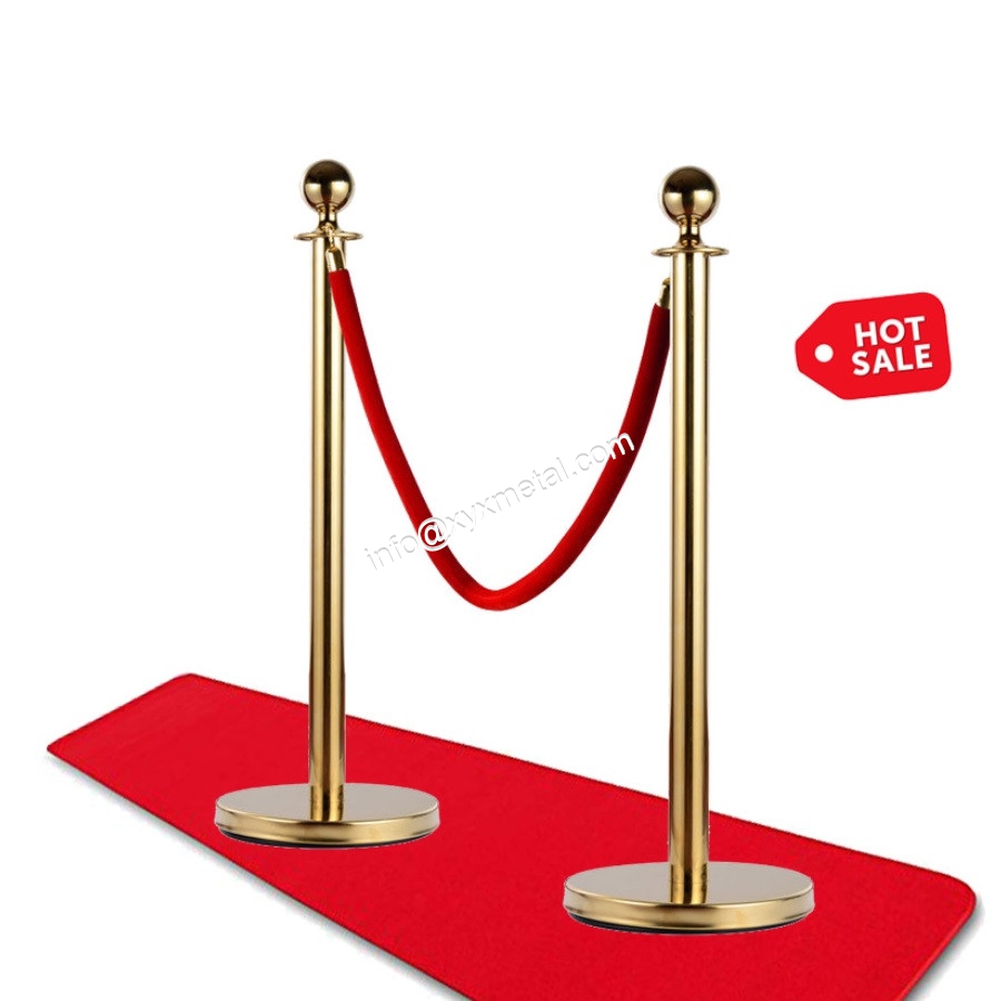 Hot Sale Brass Plated Red Carpet Stanchions Post