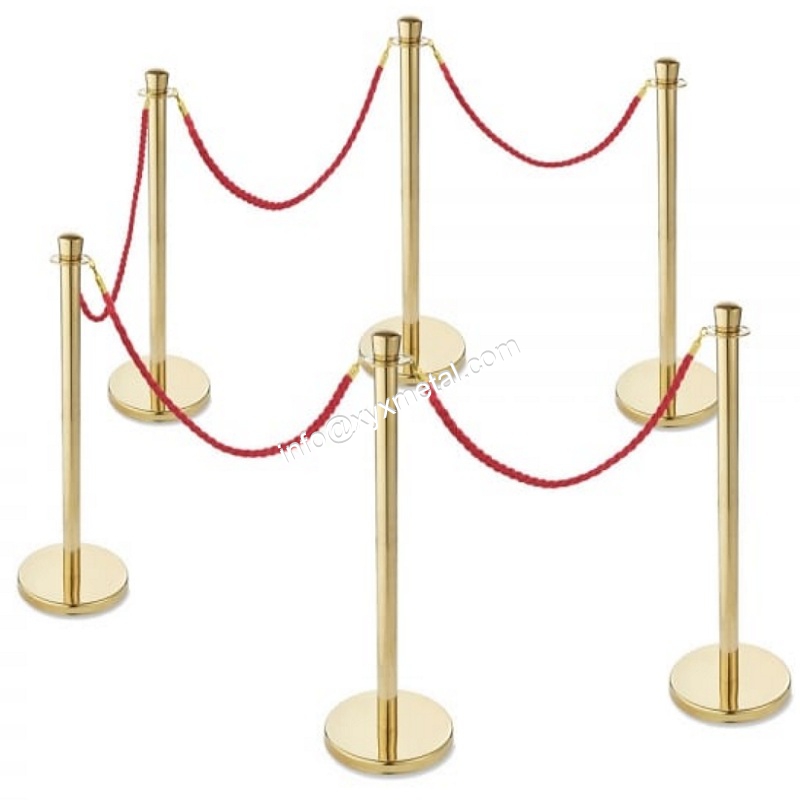 Stainless Steel Gold Rope Stanchion