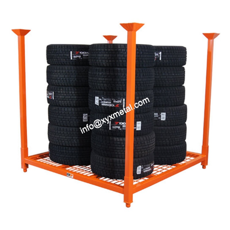 Stackable Tire Racks with Wire Mesh