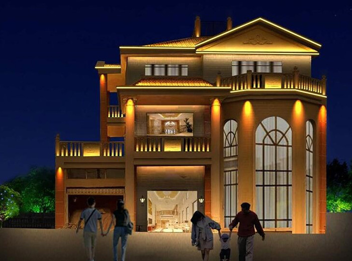 广西王先生别墅亮化