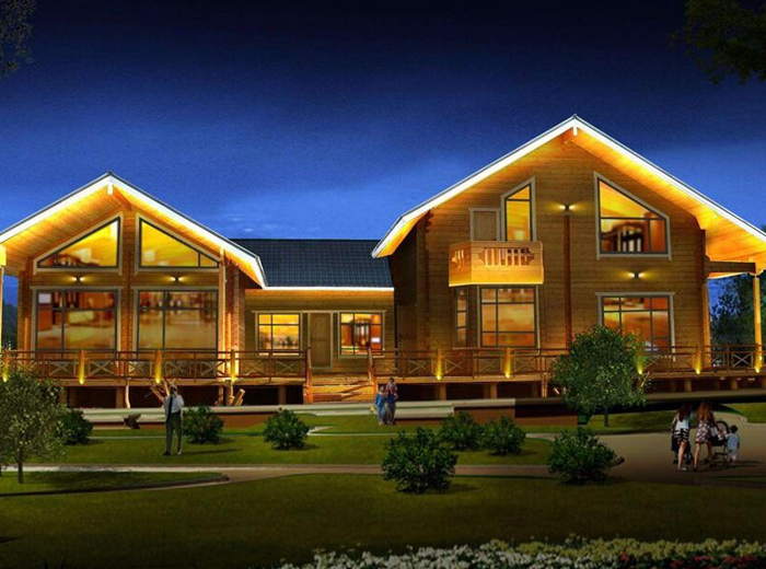 甘肃洪先生别墅亮化