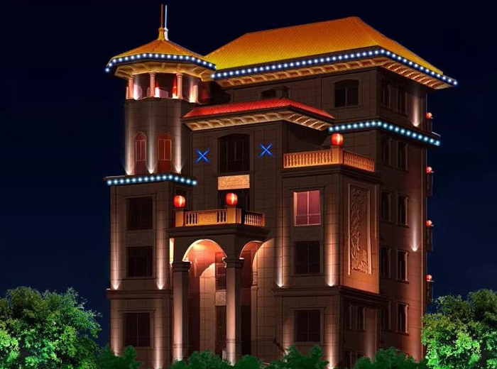 四川李先生别墅亮化