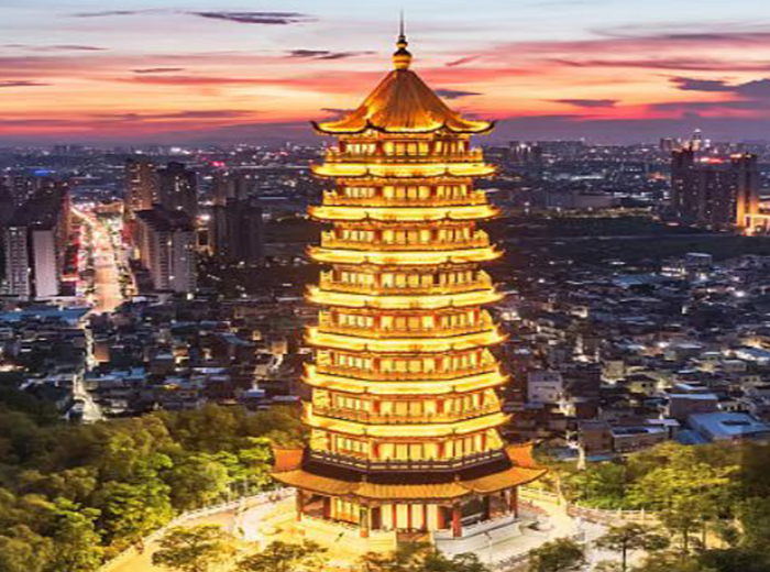 中山天福塔亮化