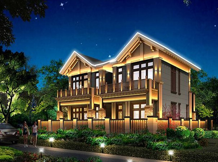 湖南韩先生别墅亮化