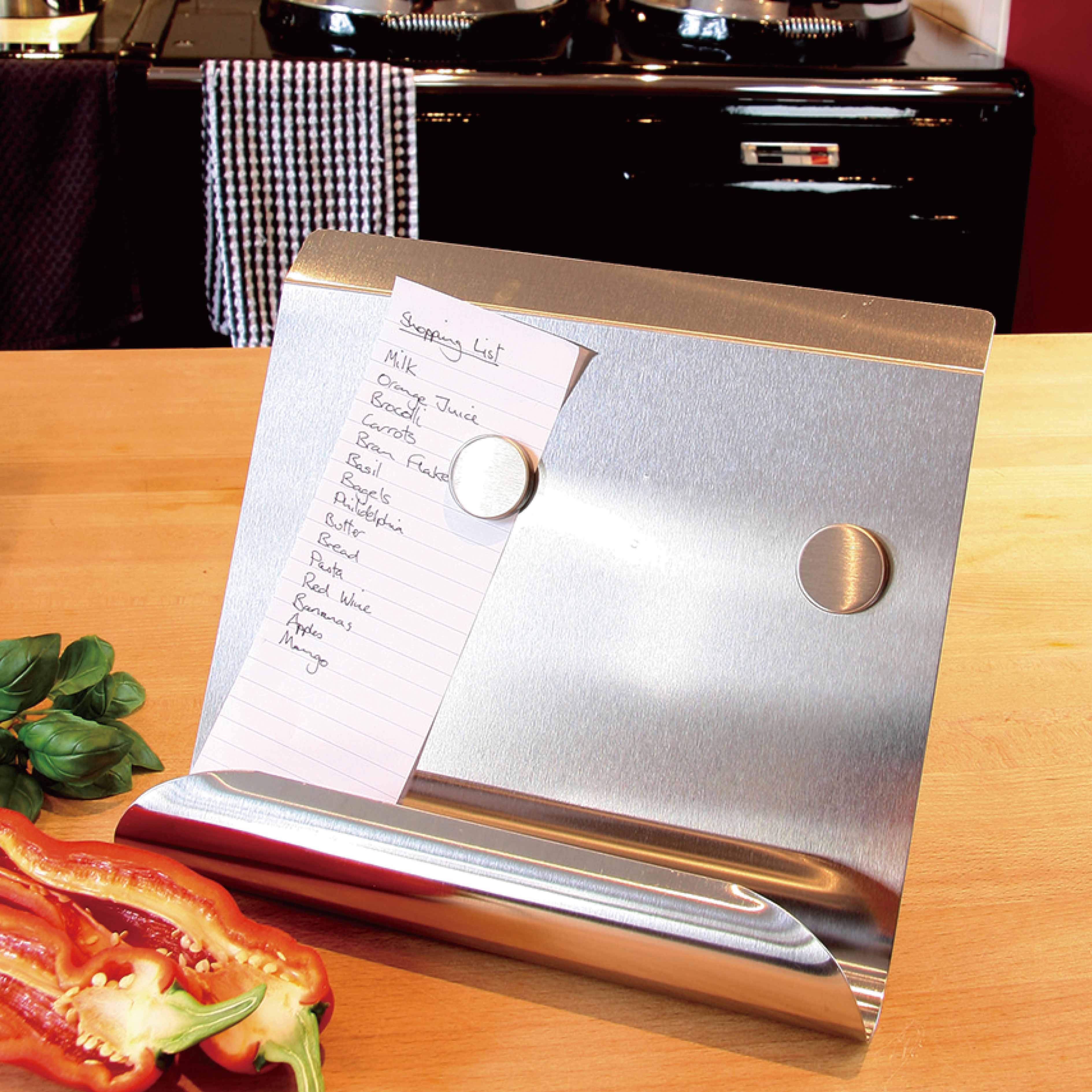 05A0601 Cookbook rack ＆ memo board 2 in 1 with 2pcs memo magnet