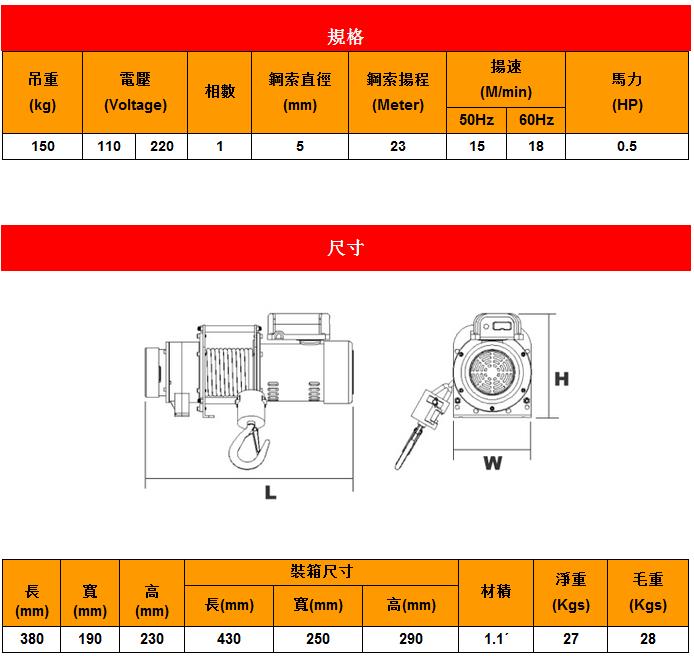 小金刚电动葫芦DU201 小金刚电动葫芦DU201