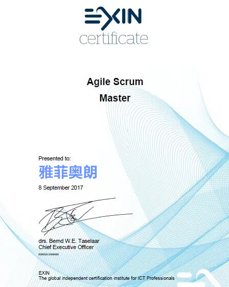 Agile Scrum Master认证