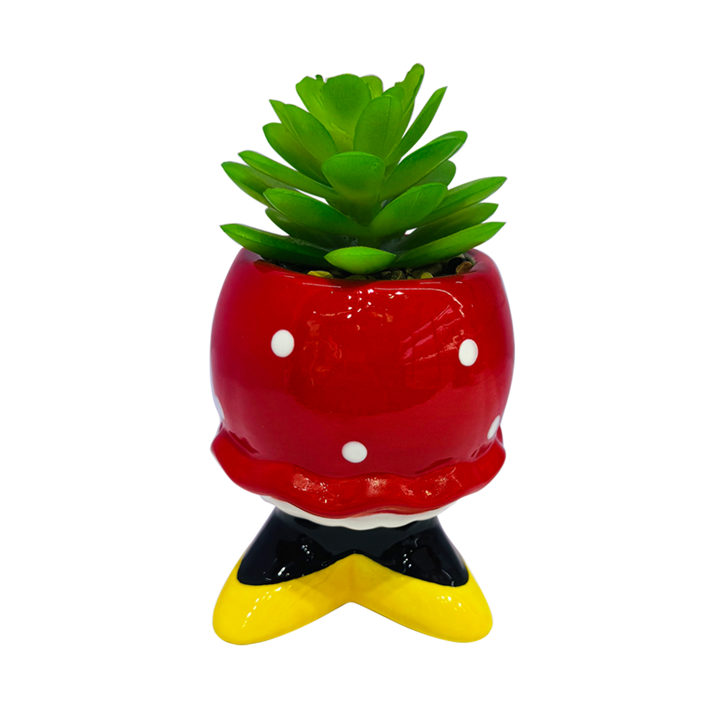 PLANT POT W/FAUX PLANT: Minnie（JEH0691）