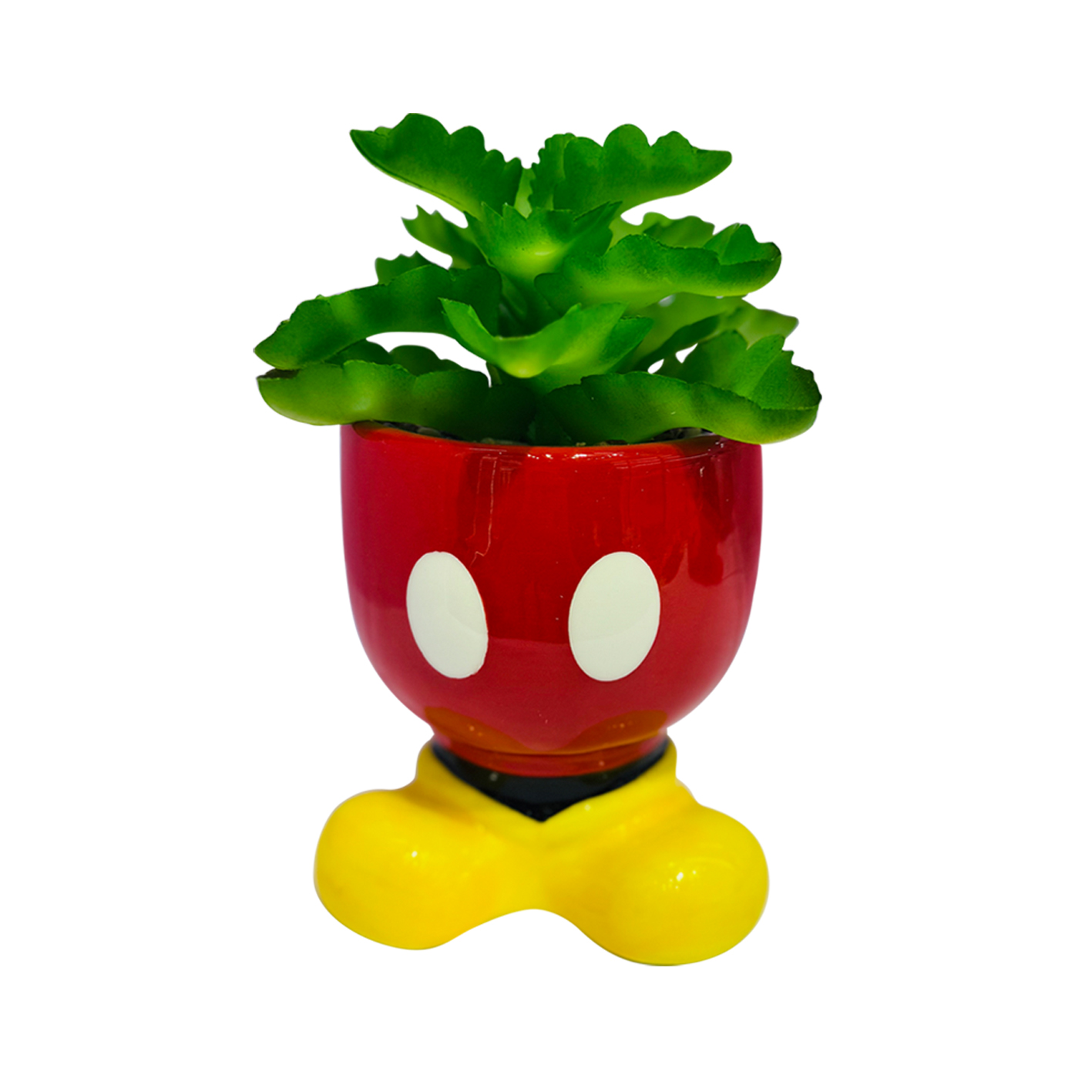 PLANT POT W/FAUX PLANT： Mickey（JEH0689）