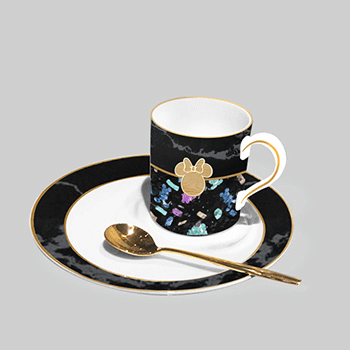ODMMKY20009 -3pcs Tea Mug With Sacuer-Tray Set