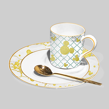 ODMMKY20012-3pcs Tea Mug with Sacuer-Tray Set