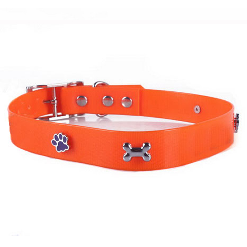 热销骨头狗爪铭牌款TPU防水项圈