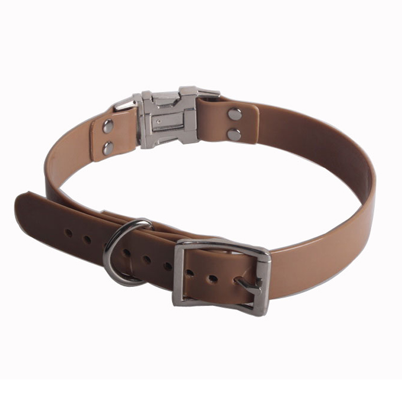 多功能释放扣亮面TPU项圈厂家直销