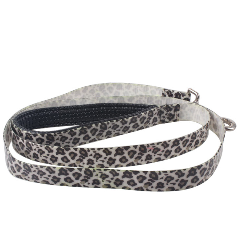 TPU斑马纹热转印牵引绳加衬垫手把舒适牵引绳