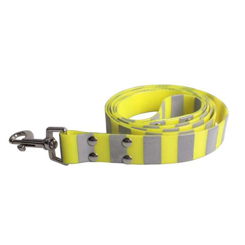 竖条纹反光TPU遛狗绳 优质宠物牵引带