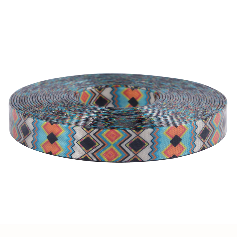 可加工定制彩色热转印包胶织带