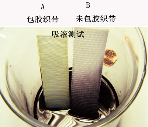 包胶织带吸液测试