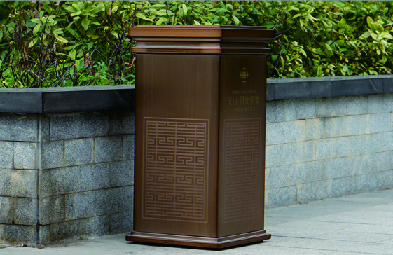 HD08-14  金属拉丝垃圾桶