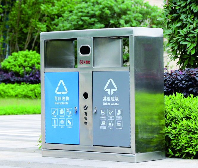 HD08-16  不锈钢分类垃圾桶