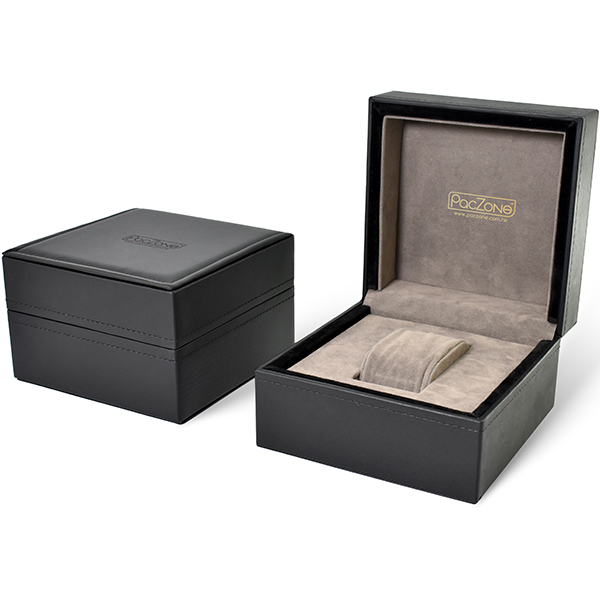 Gray simple leather watch box