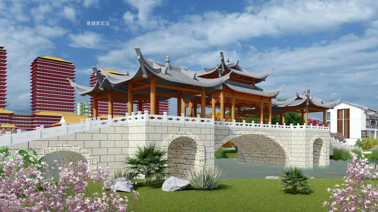 養(yǎng)老小區(qū)亭橋