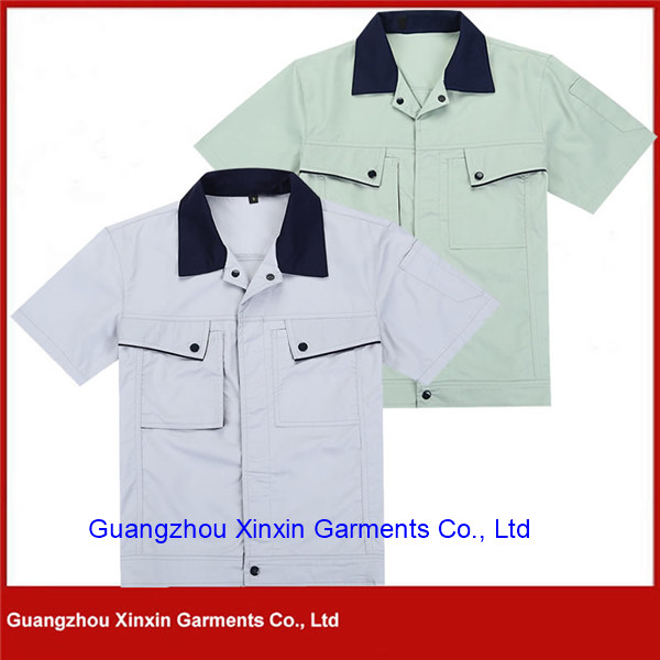 Cheap Cotton Polyester TC Working Wear Garments Shirts Supplier in Guangzhou Factory(W158)