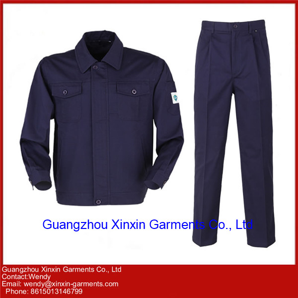 2018 New Custom Made Dark Blue Long Sleeves Work Wear for Men (W309)