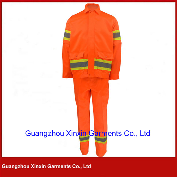 100%Polyester Reflective Tape Thin Cloth Safety Workwear for Construction Workers (W428)