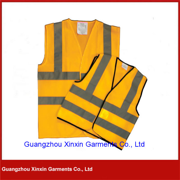 Custom Cheap High Visibility Reflective HI-Vis Orange Safety Vest(W49)