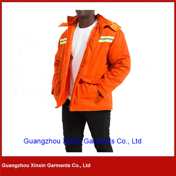 Custom Colors and Sizes Security Reflective Bomber Fluorescent Orange Jacket (W765)
