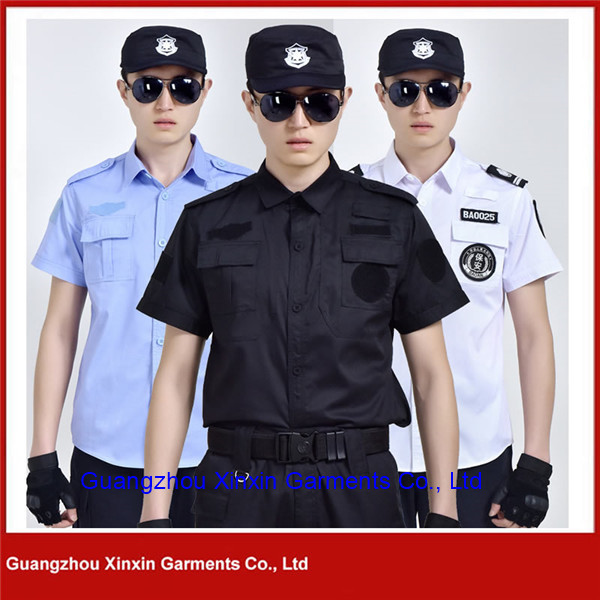 Cheap Security Shirt Uniform, Customize Design Security Guard Uniform Workwear (W834)