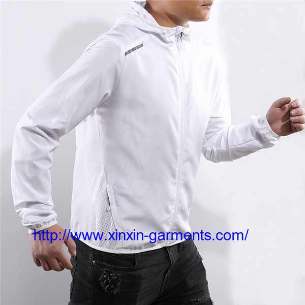 100% Hoodie Custom Clothing Manufacturers Activewear Sports Apparel Coat White Jacket (J566)