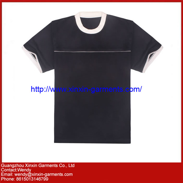 100 Cotton Crew Neck Black T Shirt In Guangzhou (R54)
