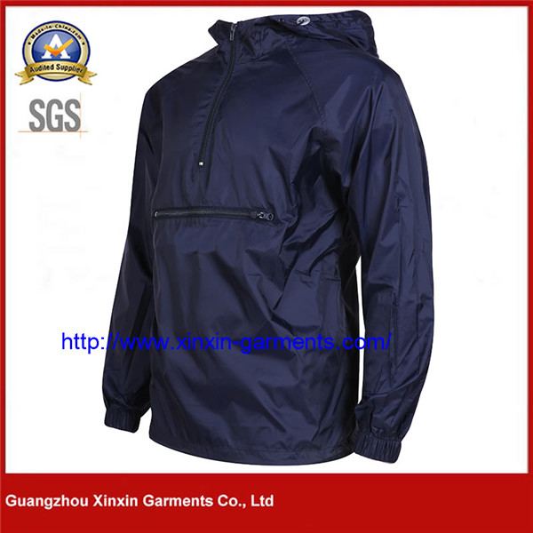 100% Nylon OEM Custom Wholesale Hoody Jacket High Quality Zipper Hoodies Pullover Jacket (J546)