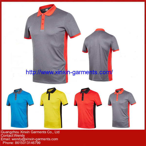 100% Polyester Two Tone Men Sports Polo T Shirt Factory (P223)