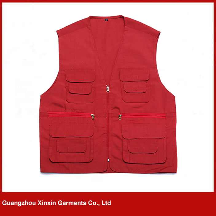 2016 Red color man Sleeveless cheap safety vest, work vest (V06)