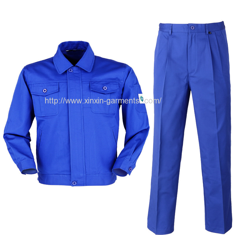 2018 New Design High Quality Cotton Blue Work Wear for Men (W310)
