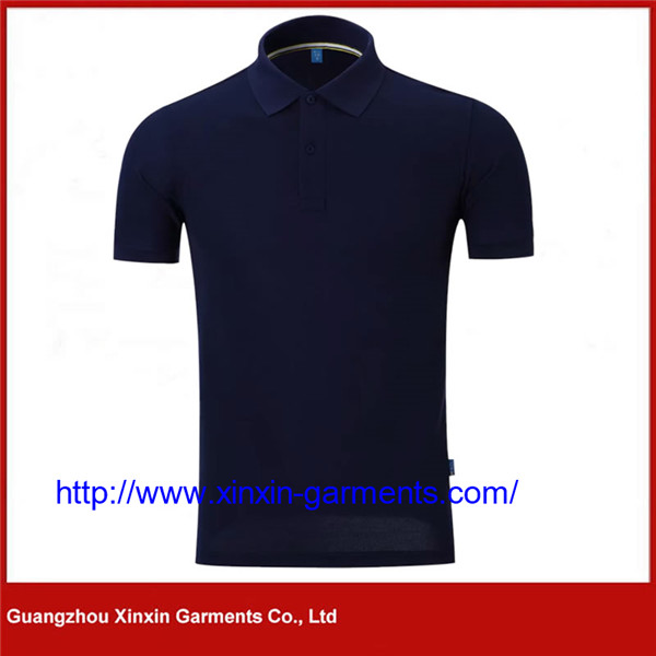 2019 New Fashion Design Mens Summer Clothing Short Sleeve Embroidered Navy Cotton Polo Shirt (P435)