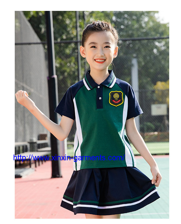 2020 Popular Customized Summer New Short Sleeve School Uniforms for Children (U175)