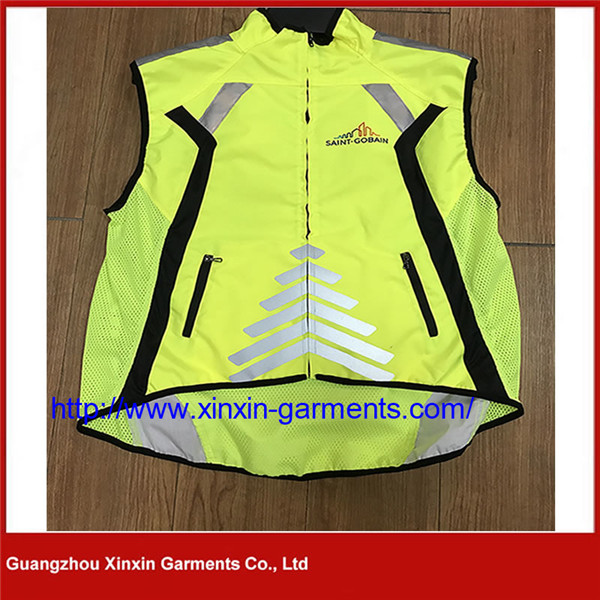 2021 New Design Goo Quality Safety Hi Vis Fluorescent Yellow Vest for Motorcycle (V34)