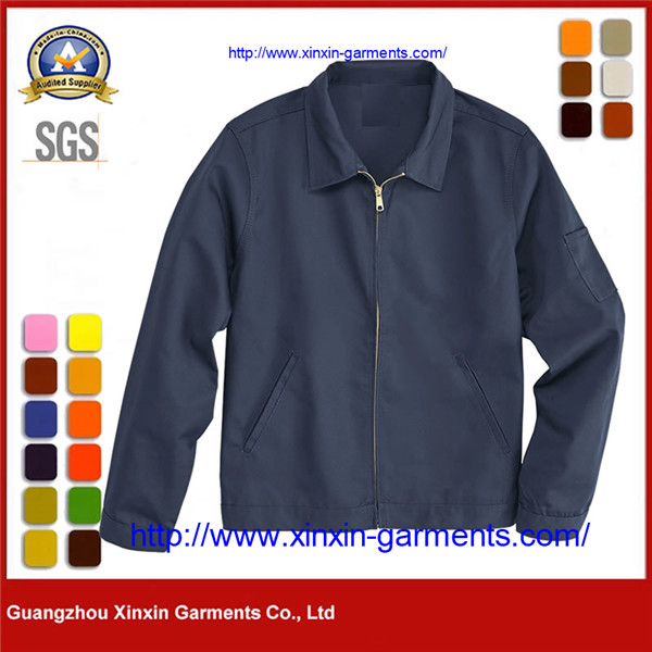 Men Working Jacket Collar And Concealed Nylon Zipper Closure Cheap Men Protective Work Wear W2756