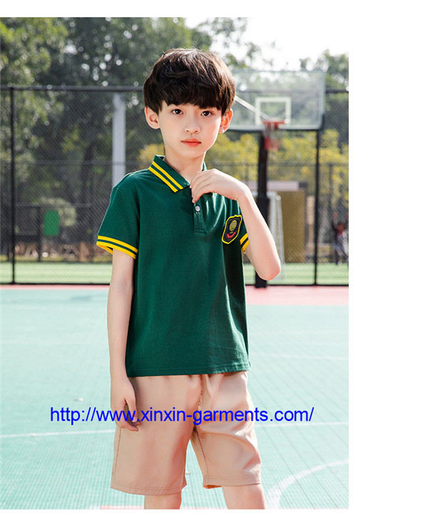 Anti-wrinkle Best Quality Primary School Uniform Custom Designs for Kids Sport Polo Shirt (U178)
