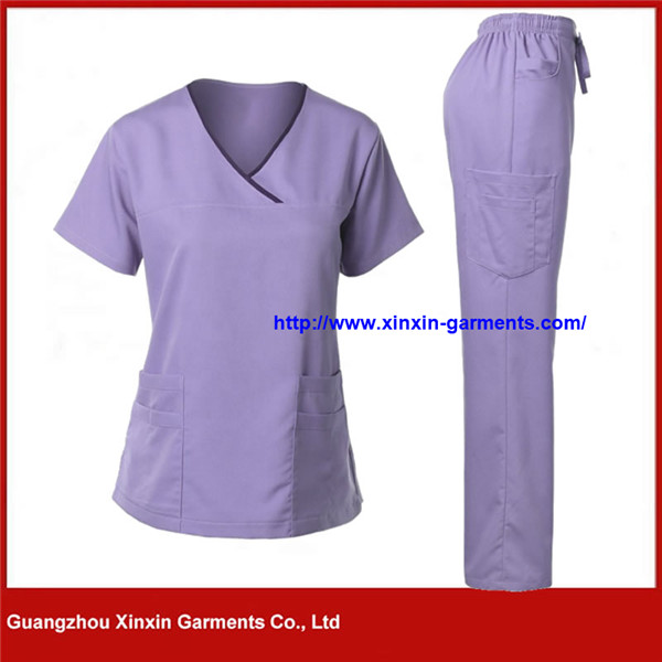 Breathable Material Women Scrub for Hospital Nurse Staff Surgical Uniform (H116)