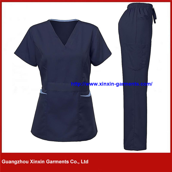 Breathable Material Women Scrub for Hospital Nurse Staff Surgical Uniform H119-2