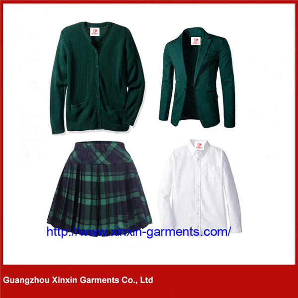 British Style Cardigan Kids Sweater 100% Cotton Primary School Uniform Designs (U78)