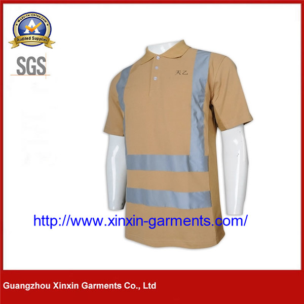 COTTON POLYESTER blend Men's Polo Shirts Hi Vis High Viz Visibility Safety Work Wear Shirt W2195